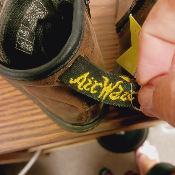 DR. MARTEN BOOT KID SIZE 8 DELANEY SOFT BROWN LEATHER ZIP LACE UP - Picture 6 of 7